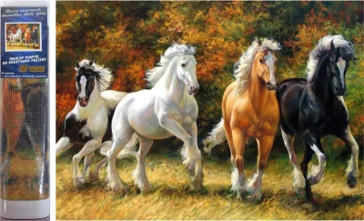 Diamantové maľovanie Cválajúce kone 40x30cm