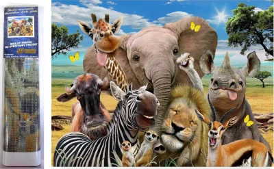 Diamantové maľovanie Safari selfie 40x30cm