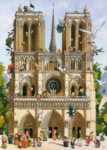 Puzzle Cartoon Classics: Ať žije Notre Dame 1000 dílků