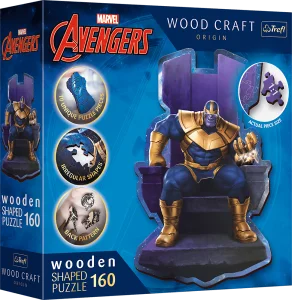 Wood Craft Origin puzzle Thanos na trůnu 160 dílků