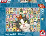 Schmidt Puzzle Mačacie výrazy 1000 dielikov
