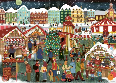 Puzzle Vánoční trhy 1000 dílků