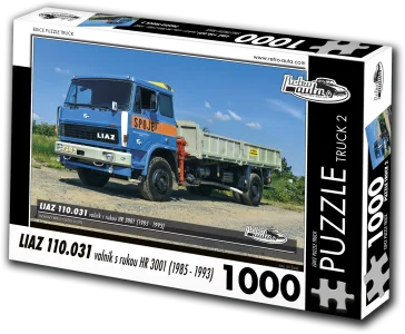 Puzzle TRUCK č.2 Liaz 110.031 valník s rukou HR 3001 (1985-1993) 1000 dílků