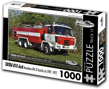 Puzzle TRUCK č.15 Tatra 815 6x6 Rosenbauer KHA 32 hasičský vůz (1982-1997) 1000 dílků