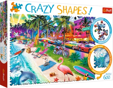 Crazy Shapes puzzle Pláž Miami 600 dílků