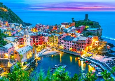 Puzzle Vernazza za soumraku, Cinque Terre, Itálie 1000 dílků
