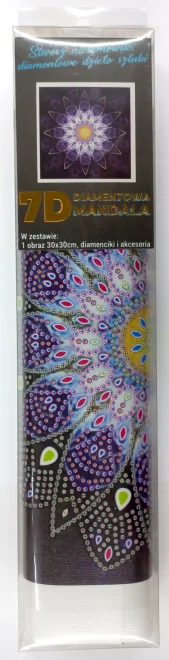 Norimpex Diamantové maľovanie 7D Modrá mandala 30x30cm