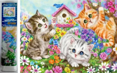 Diamantové maľovanie Mačacia partia 40x30cm