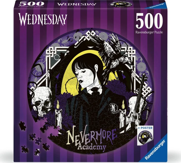 Ravensburger Puzzle Okrúhle Wednesday 500 dielikov
