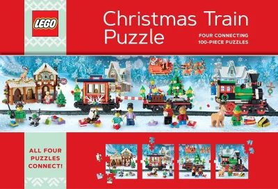 Puzzle LEGO® Vánoční vlak 4x100 dílků