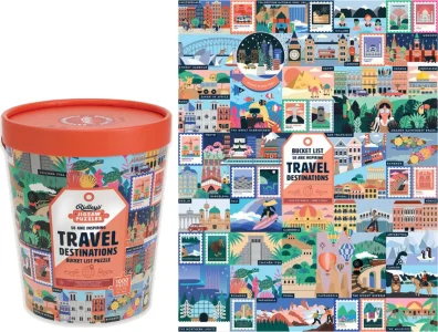 Puzzle Bucket List: 50 obdivuhodných turistických cílů 1000 dílků
