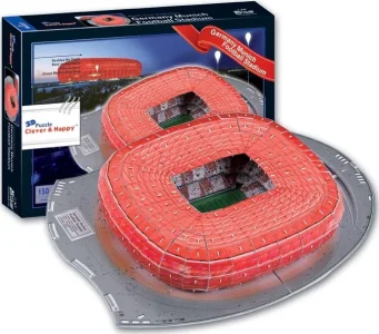 3D puzzle Stadion Allianz Arena - FC Bayern Mnichov 150 dílků