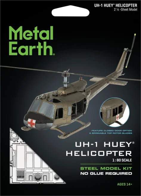 METAL EARTH 3D puzzle Vrtuľník UH-1 Huey