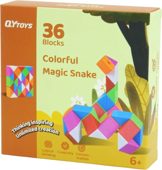 Hlavolam  Magic Snake Farebný magický had s 36 dielikmi