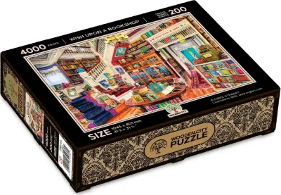 Dřevěné puzzle Přání v knihkupectví 4000 dílků