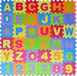 Pěnové puzzle Písmena a čísla (14,5x14,5)