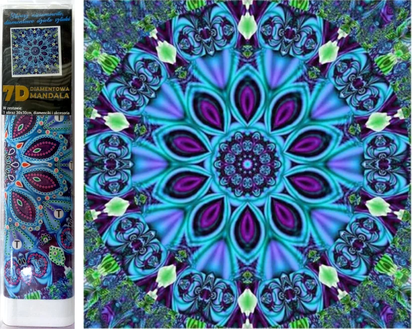 Norimpex Diamantové maľovanie 7D Magická mandala 30x30cm