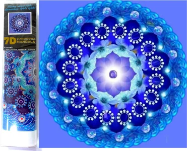 Diamantové maľovanie 7D Polnočná mandala 30x30cm
