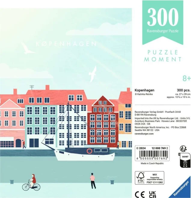 Ravensburger Puzzle Moment: Kodaň 300 dielikov