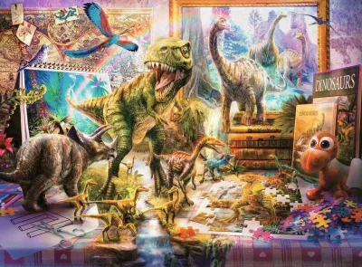Puzzle Dinosauři ožívají XXL 100 dílků