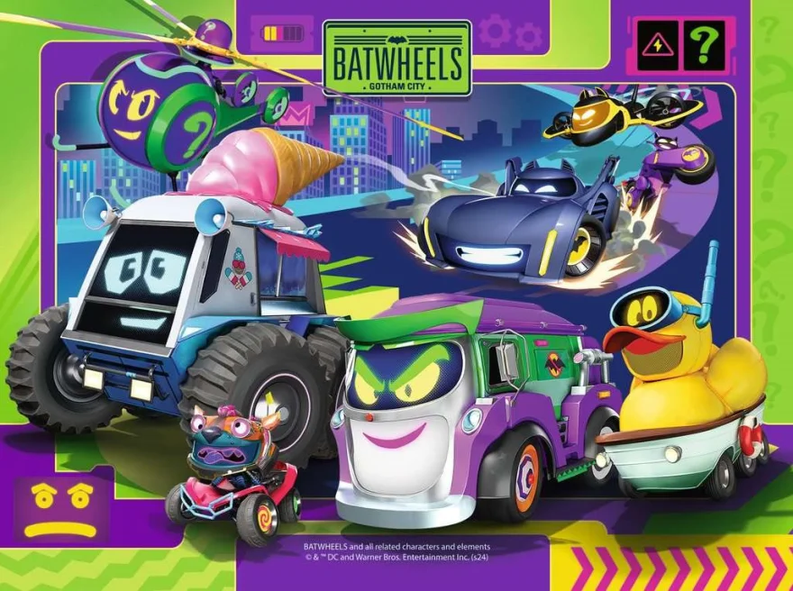 Ravensburger Puzzle Batwheels, 4v1 (12, 16, 20, 24 dielikov)