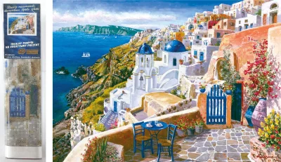 Diamantové maľovanie Santorini 40x30cm