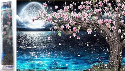 Diamantové malování Magnolie 80x40cm