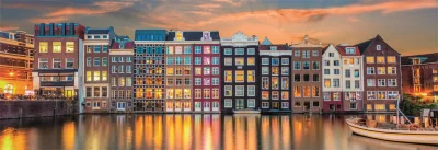 Panoramatické puzzle Zářivý Amsterdam 1000 dílků