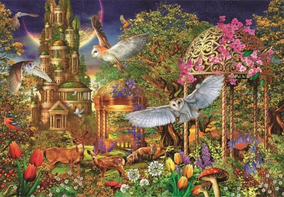 Puzzle Zahrada lesní fantazie 1500 dílků
