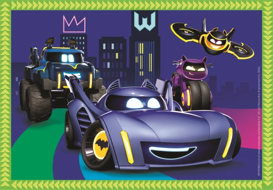 Clementoni Puzzle Batwheels 4v1 (12+16+20+24 dielikov)