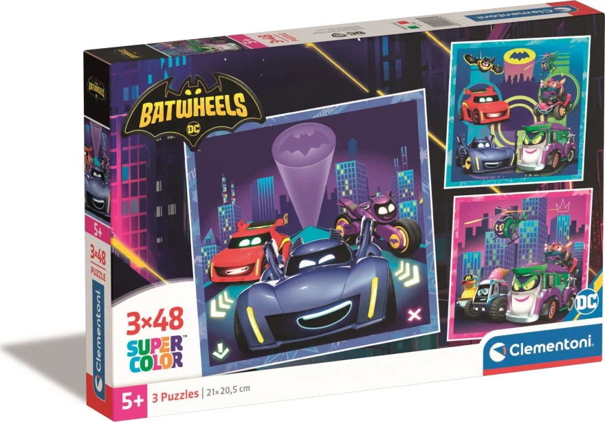 Clementoni Puzzle Batwheels 3x48 dielikov