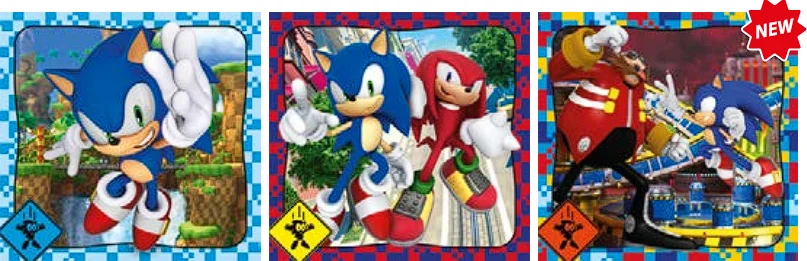 Clementoni Puzzle Sonic 3x48 dielikov