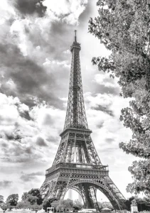 Puzzle Černobílá Eiffelova věž 500 dílků
