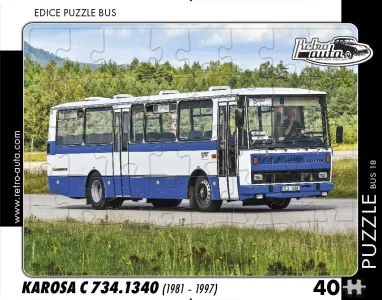Puzzle BUS č.18 Karosa C 734.1340 (1981 - 1997) 40 dílků