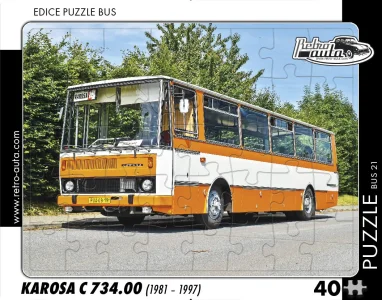 Puzzle BUS č.21 Karosa C 734.00 (1981 - 1997) 40 dílků