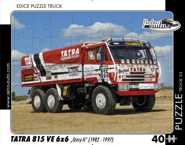 Puzzle TRUCK č.33 Tatra 815 VE 6x6 „Ostrý-II“ (1982 - 1997) 40 dílků