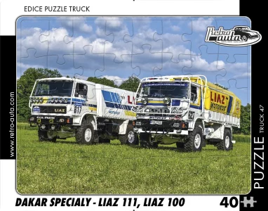 Puzzle TRUCK č.47 Dakar speciály - LIAZ 111, LIAZ 100 - 40 dílků