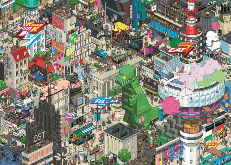 Puzzle Heye 1000 dielikov eBoy - Pixorama: Berlín