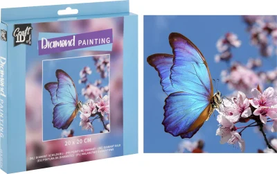 Diamantové malování Motýl 20x20cm