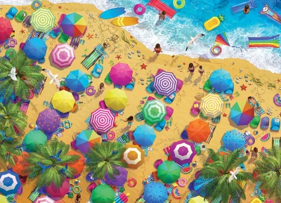 Puzzle Zábava na pláži 1000 dílků