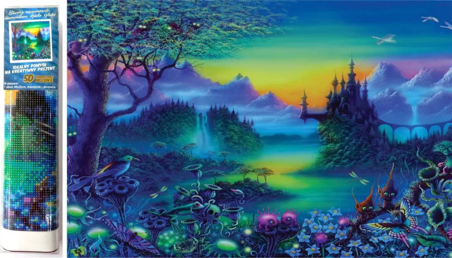 Norimpex Diamantové maľovanie Tajomný hrad 40x30cm