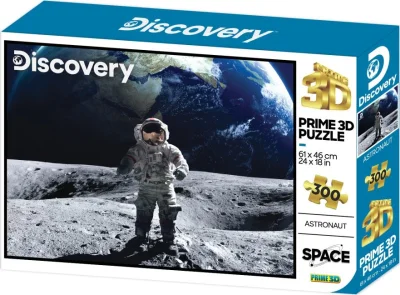 Puzzle s 3D efektom Prime 3D 300 dielikov Discovery Space: Astronaut