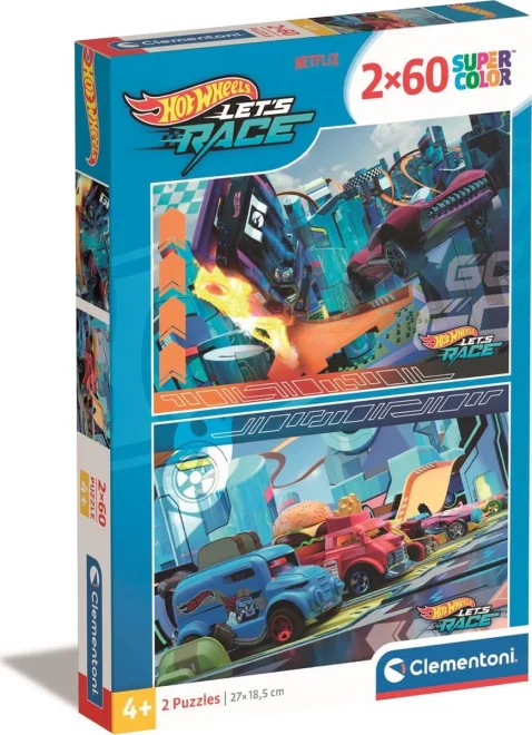 Clementoni Puzzle Hot Wheels 2x60 dielikov