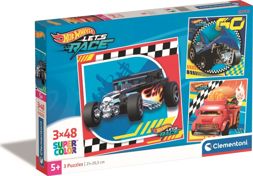 Clementoni Puzzle Hot Wheels 3x48 dielikov