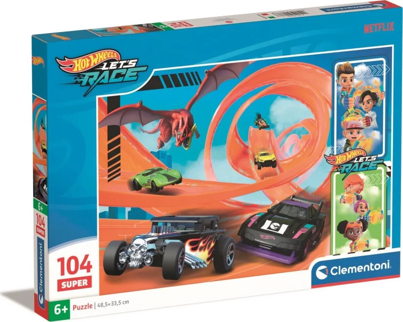 Clementoni Puzzle Hot Wheels 104 dielikov