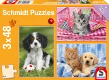 Schmidt Puzzle Moje obľúbené zvieratká 3x48 dielikov