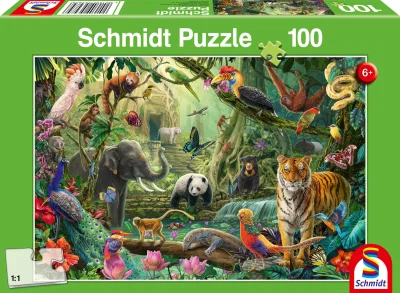 Puzzle Pestrá džungľa 100 dielikov