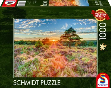 Puzzle Západ slunce na vřesovišti 1000 dílků