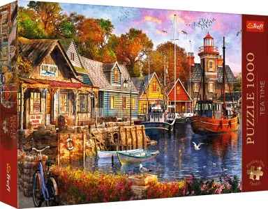 Puzzle Premium Plus Tea Time: Prístav pri mori 1000 dielikov