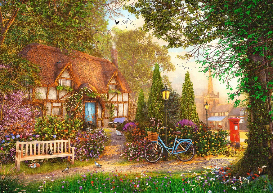 Trefl Puzzle Premium Plus Tea Time: Vidiecke stavanie 1000 dielikov